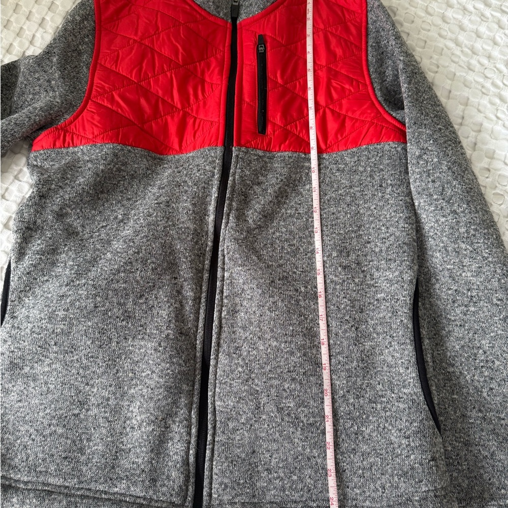 18. Zyia Gray and Red Full-Zip Jacket - Picture 3 of 4